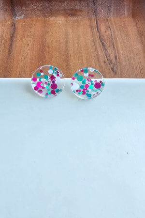 SOPHIE STUDS BLUE VIOLET CONFETTI