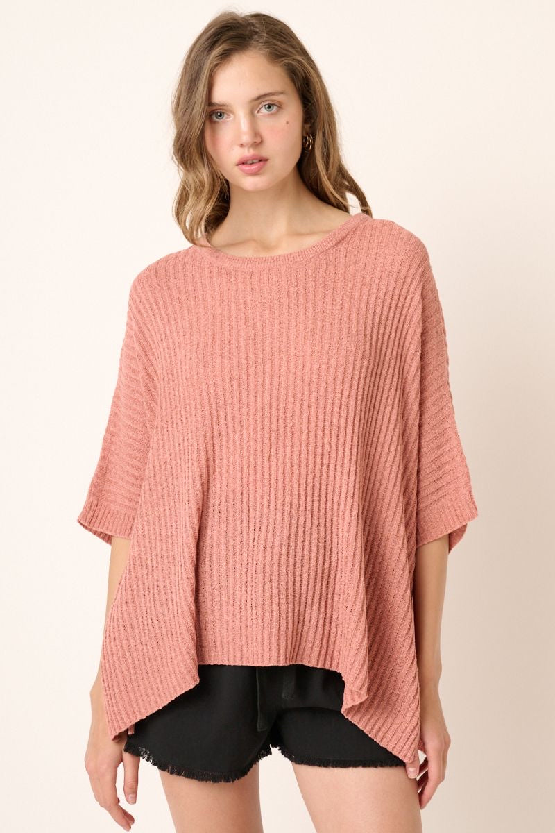 WALK WITH ME SWEATER DUSTY BLUSH