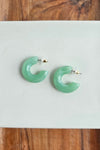 CHLOE HOOP EARRINGS SAGE