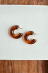 CHLOE HOOP EARRINGS AMBER