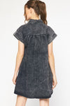LIPSTICK AND DENIM DRESS BLACK