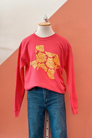 YELLOW ROSE GRAPHIC SWEATSHIRT