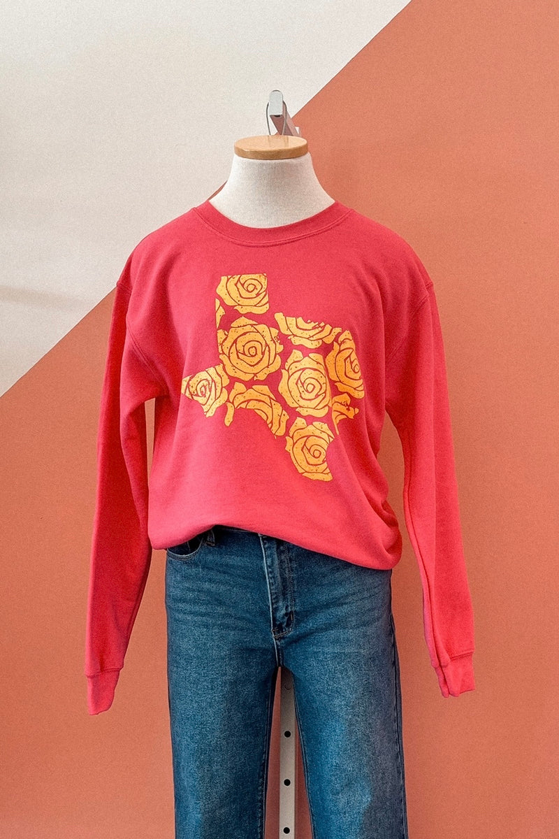 YELLOW ROSE GRAPHIC SWEATSHIRT