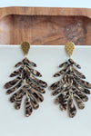 PALM EARRINGS BROWN SHIMMER