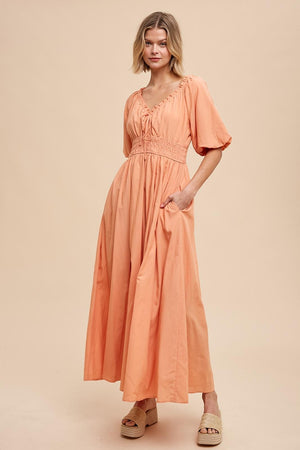 ALL YOU HAD TO SAY MAXI DRESS APRICOT CRUSH