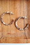 CAMY HOOP EARRINGS HICKORY BROWN