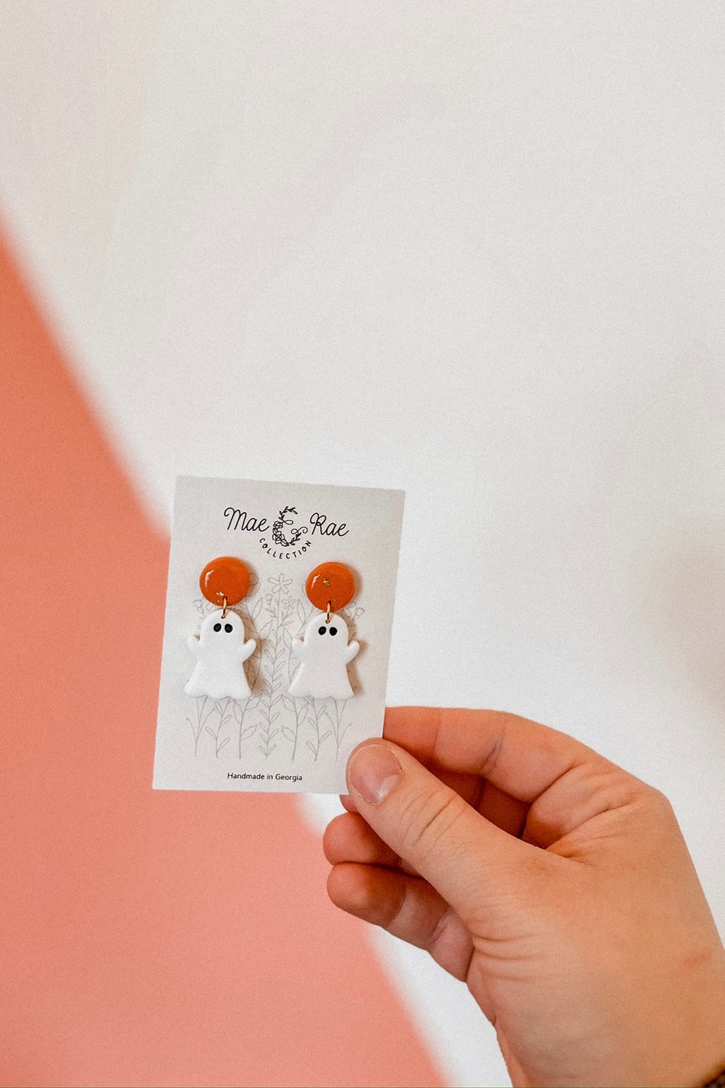 BASIC GHOST DANGLE HALLOWEEN EARRINGS