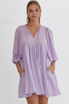 READY FOR A GOOD TIME DRESS LAVENDER