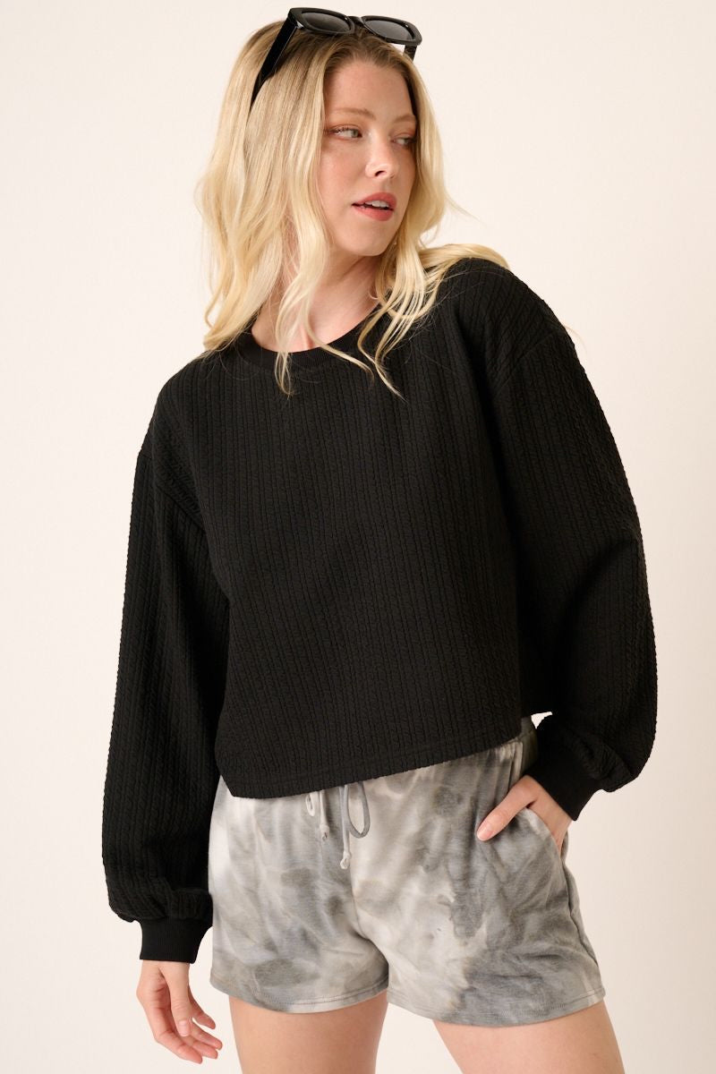 JUST WATCH SWEATER BLACK