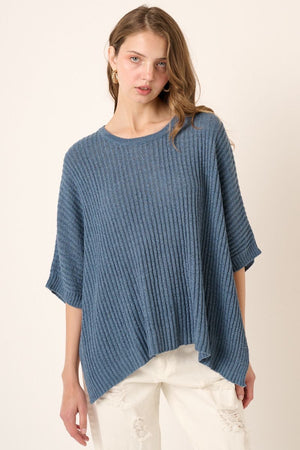 WALK WITH ME SWEATER DUSTY BLUE