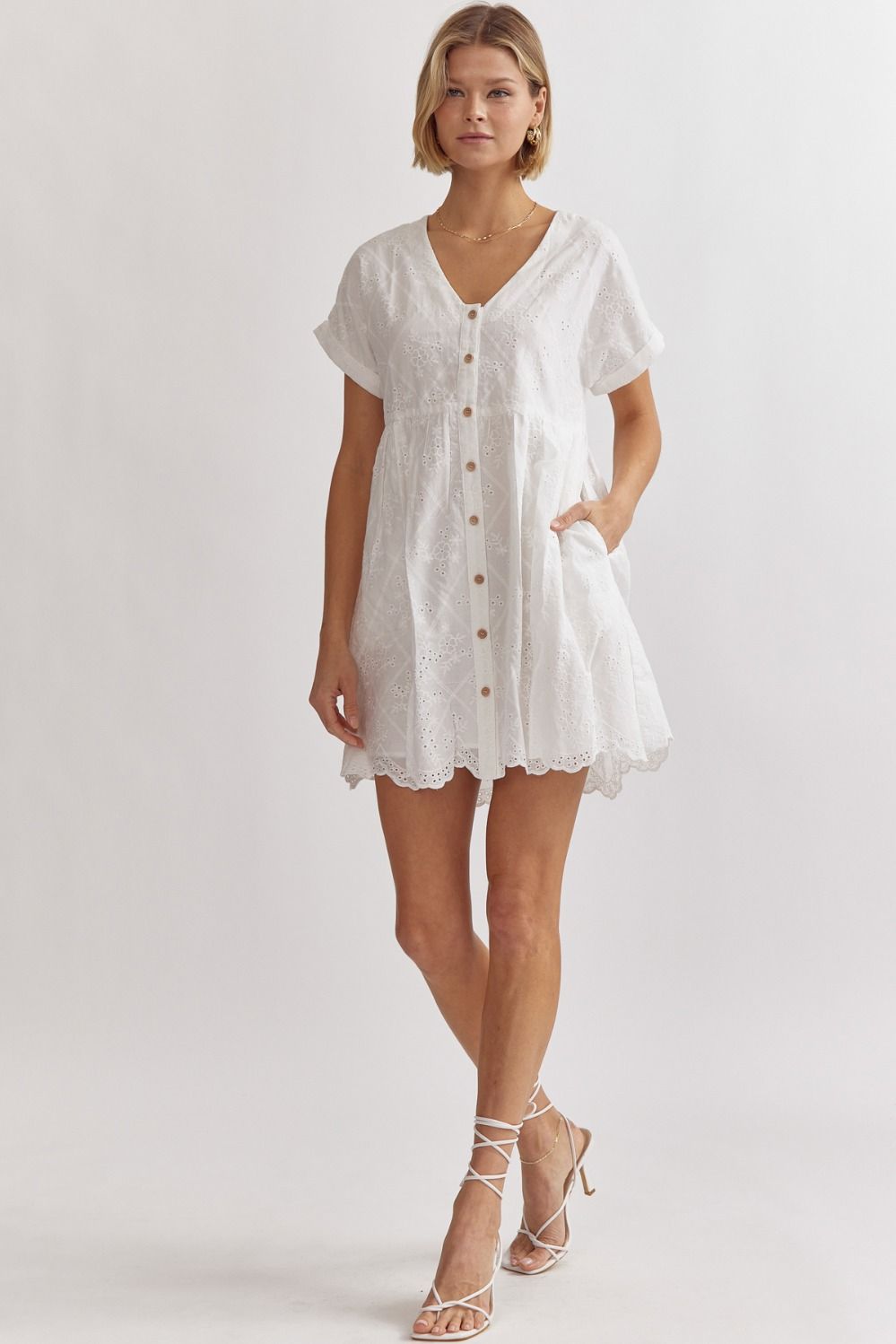 YOU HAVE STOLEN MY HEART DRESS WHITE
