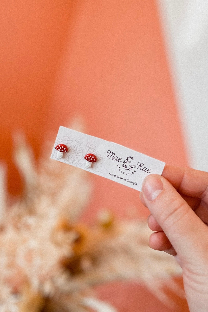 MUSHROOM STUD EARRINGS