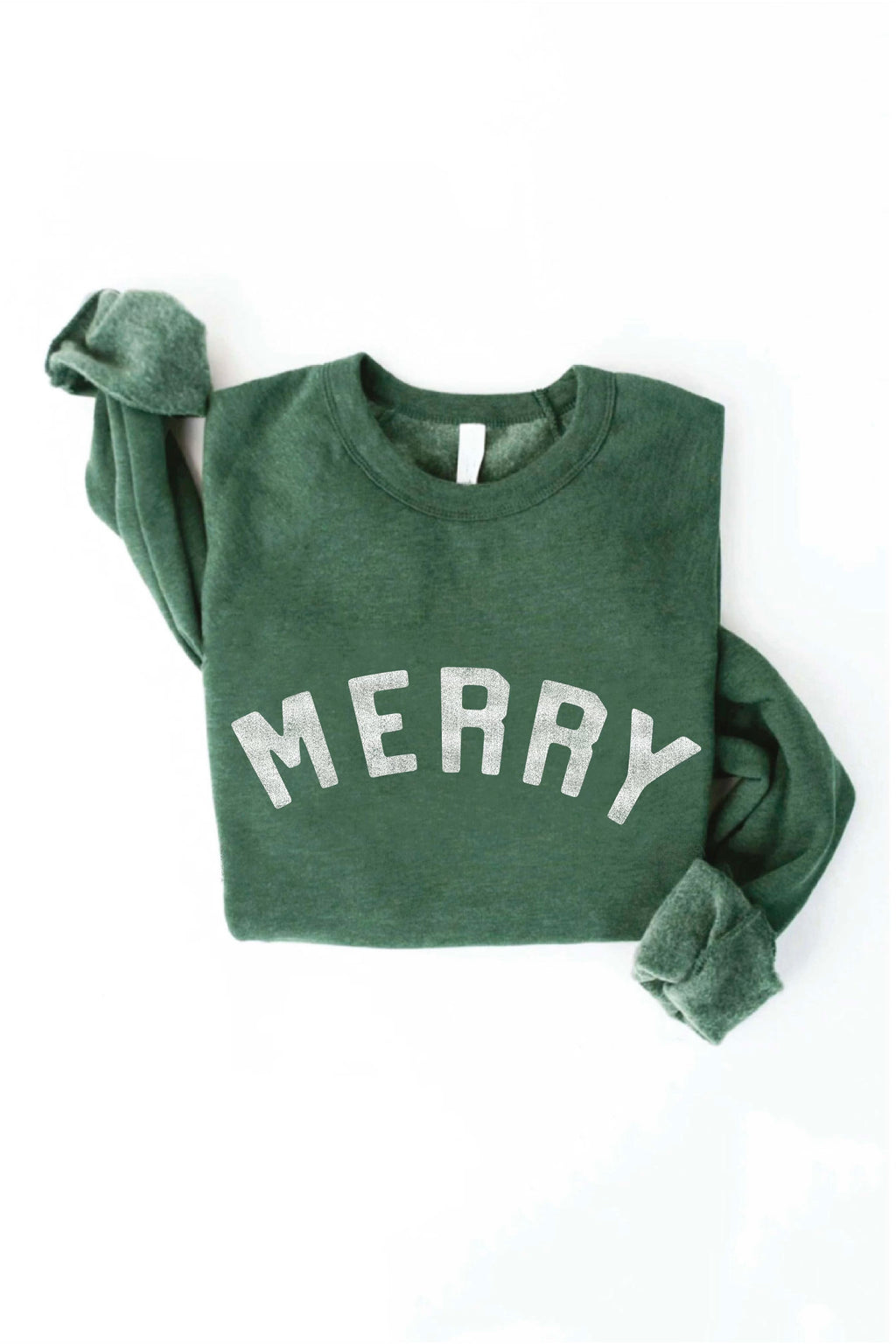 MERRY GRAPHIC SWEATSHIRT HEATHER FOREST