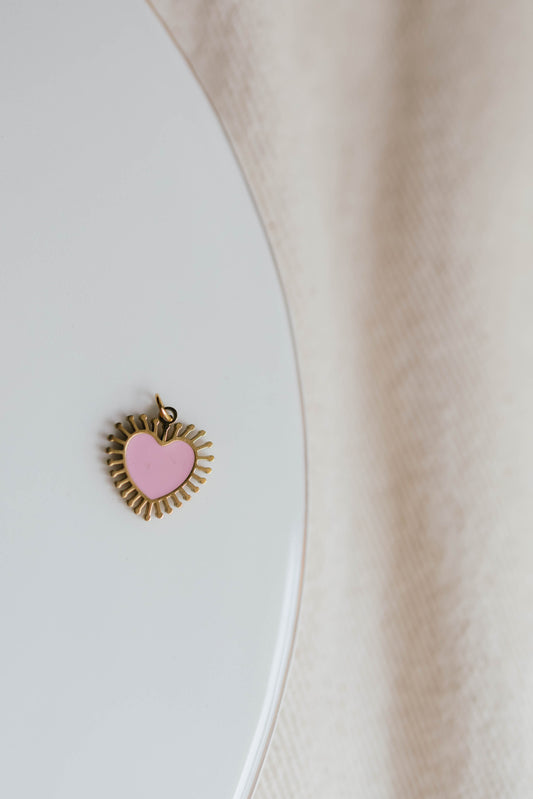 THE PINK SUN RAY HEART