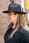 MARGOT EARRINGS BLACK GOLD FLAKE