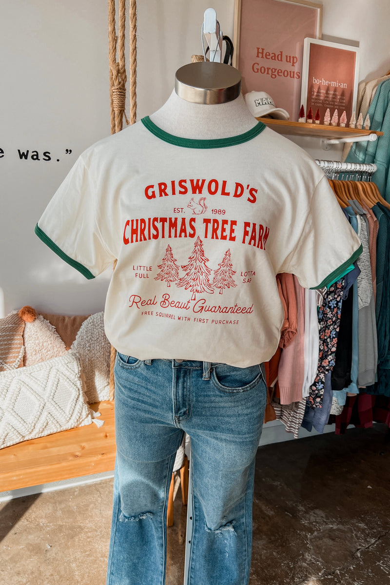 GRISWOLD'S TREE FARM RINGER GRAPHIC TEE