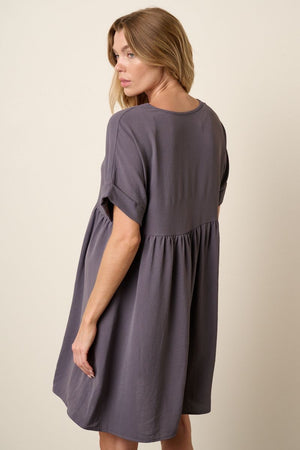 ABOUT THESE THINGS DRESS LILAC GRAY