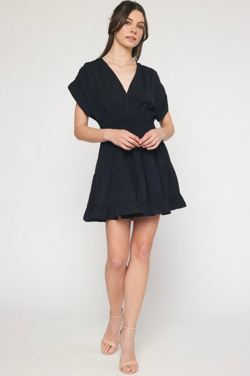FULL OF LIFE AND BEAUTIFUL DRESS BLACK