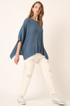 WALK WITH ME SWEATER DUSTY BLUE