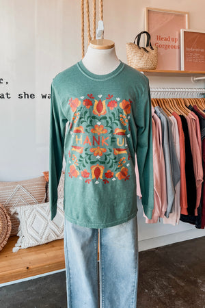 THANKFUL LONGSLEEVE GRAPHIC TEE