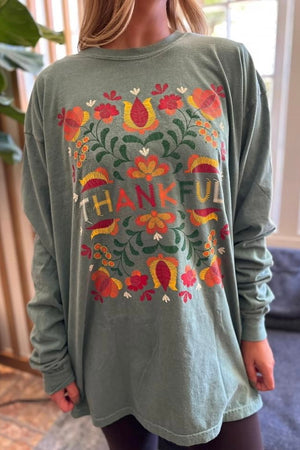 THANKFUL LONGSLEEVE GRAPHIC TEE