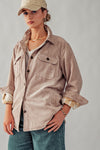LOOKIN GOOD WHILE WORKIN HARD CORDUROY SHACKET