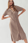BUTTONS ARE SO FUN MIDI DRESS