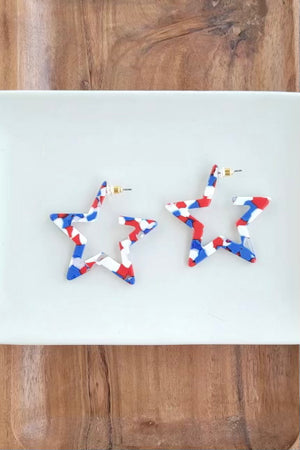 STAR HOOPS RED, WHITE & BLUE