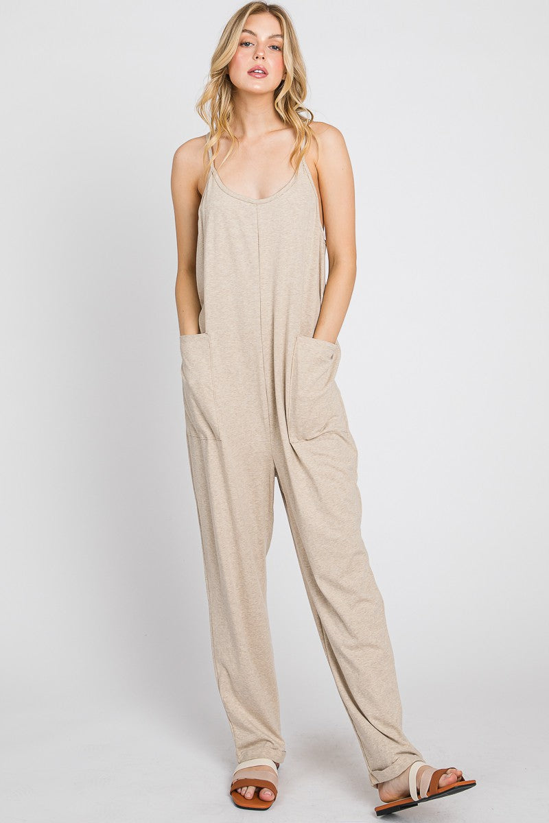LEAVING EARLY JUMPSUIT OATMEAL
