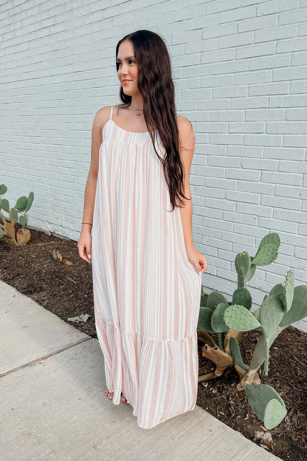 FLOWERS AND FUN MAXI DRESS CORAL