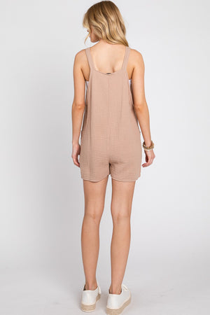 WHERE THE SUN GOES ROMPER TAUPE