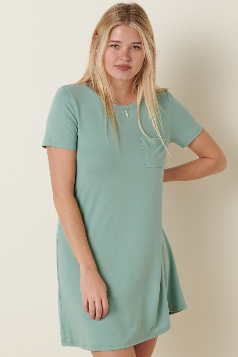 IT'S TRUE T-SHIRT DRESS ALOE
