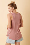 SOFT GLIMPSES BAMBOO TANK VINTAGE ROSE
