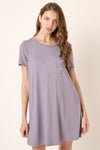 IT'S TRUE T-SHIRT DRESS LAVENDER