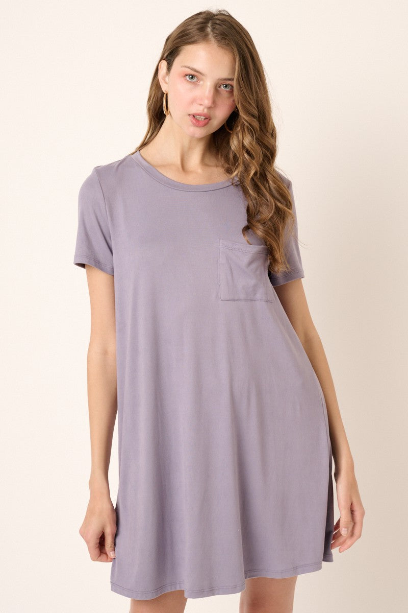 IT'S TRUE T-SHIRT DRESS LAVENDER