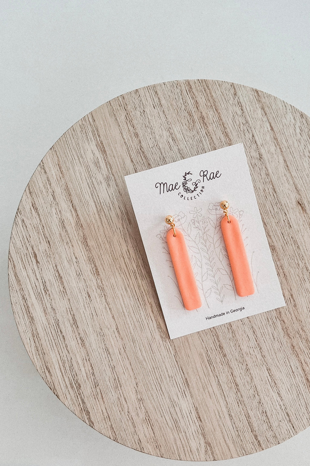 SKINNY DANGLE EARRINGS CORAL