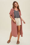 SUNSHINE FUNTIME SHIRT DRESS RED BEAN