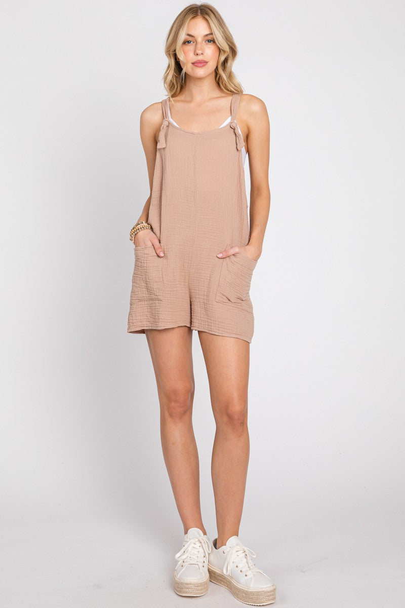 WHERE THE SUN GOES ROMPER TAUPE