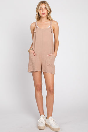 WHERE THE SUN GOES ROMPER TAUPE