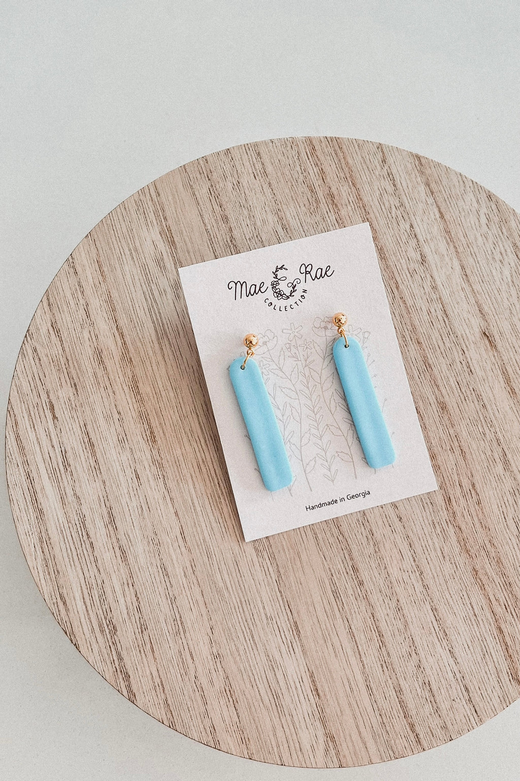 SKINNY DANGLE EARRINGS BLUE