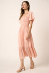 MAKE THEM ALL LOOK MIDI DRESS PEACH