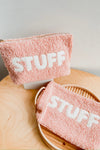 BLUSH TEDDY POUCH STUFF