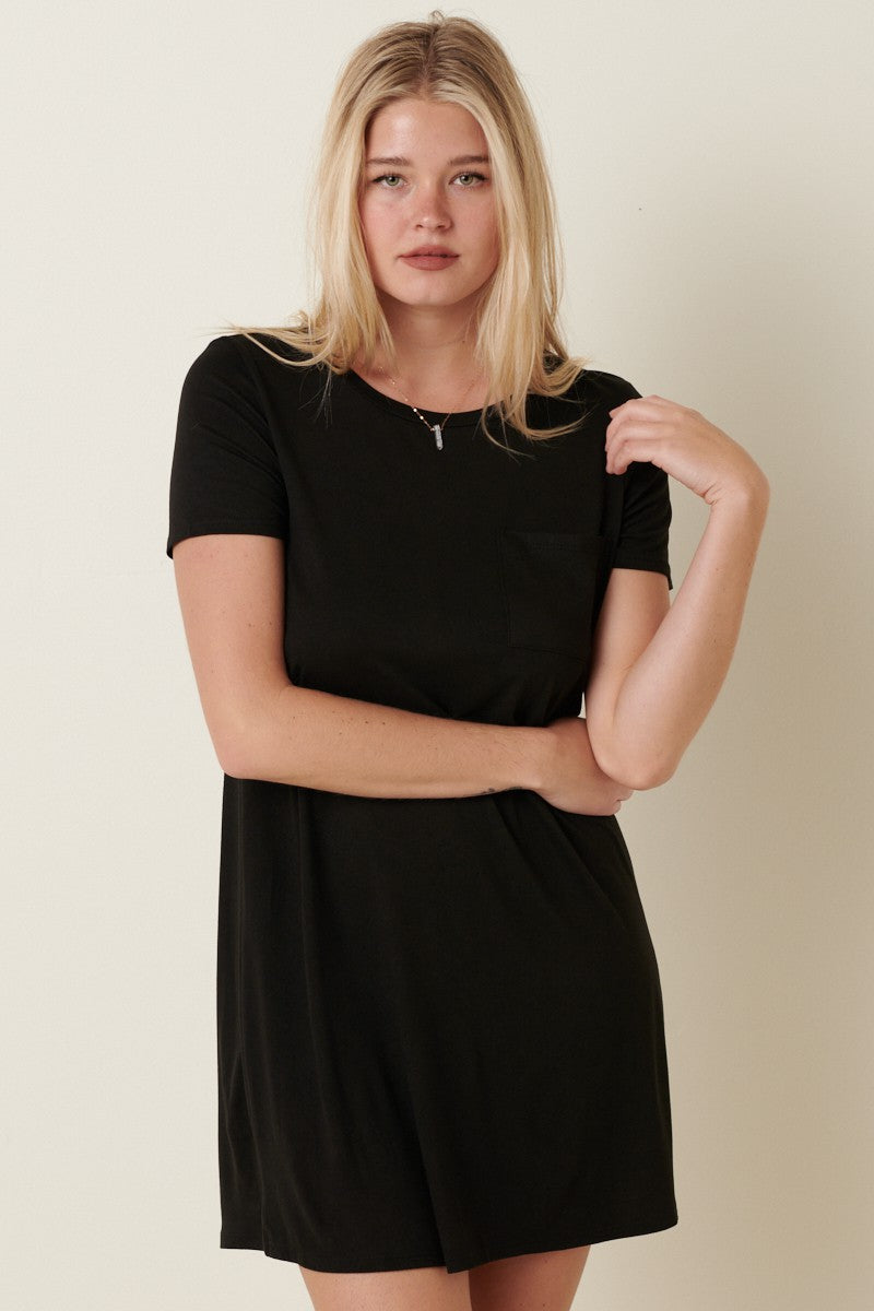 IT'S TRUE T-SHIRT DRESS BLACK