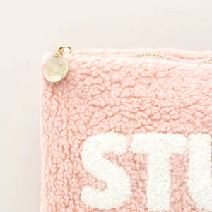 BLUSH TEDDY POUCH STUFF
