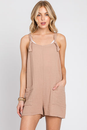 WHERE THE SUN GOES ROMPER TAUPE