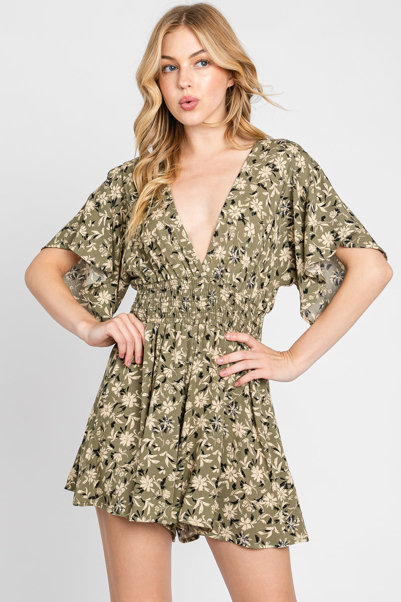 A WILD OLIVE ROMPER