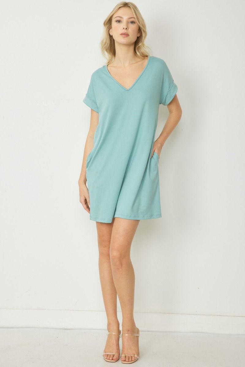 WEEKDAY GETAWAY DRESS SAGE