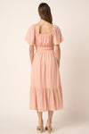MAKE THEM ALL LOOK MIDI DRESS PEACH