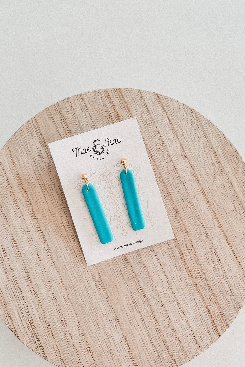 SKINNY DANGLE EARRINGS TURQUOISE