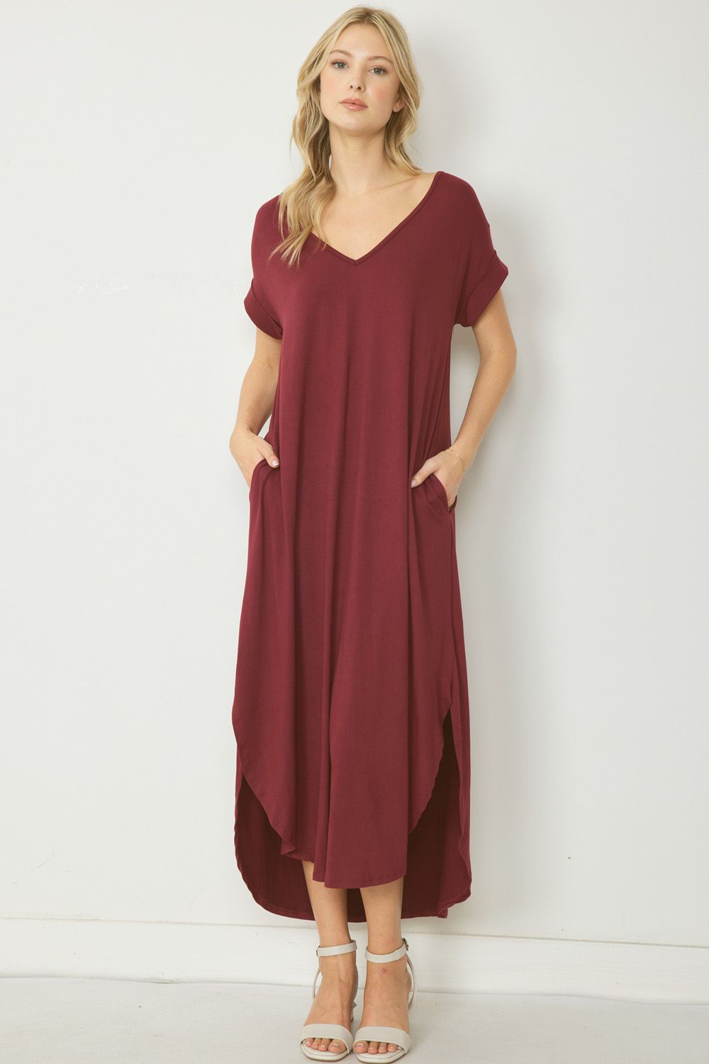 WEEKEND GETAWAY MAXI DRESS BURGUNDY